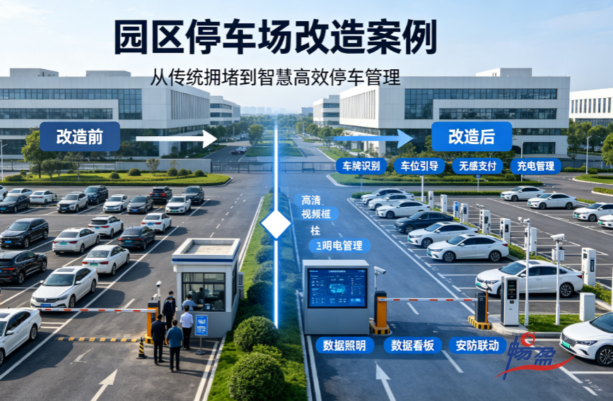 园区停车场改造案例，提升车辆出入效率